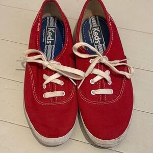 Keds Red Canvas Sneakers 7.5